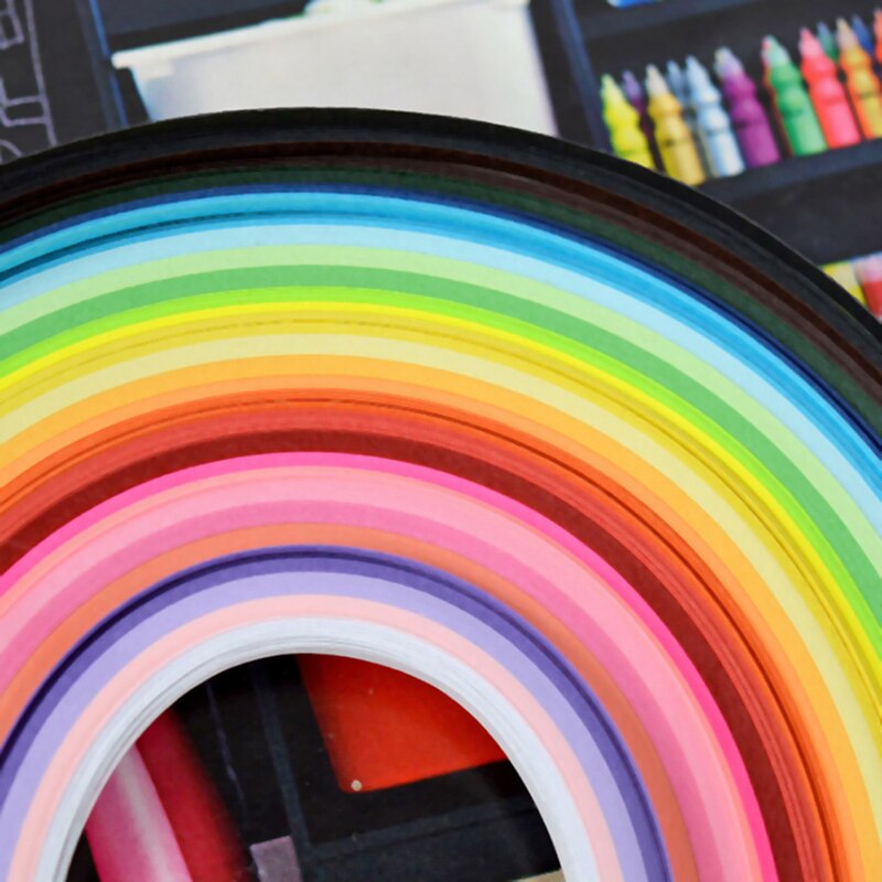 260 Regenboog Papier Quilling Strips Set Bloem Papier Voor Ambachtelijke Diy Quilling Gereedschap Handgemaakte Papier Decoratie