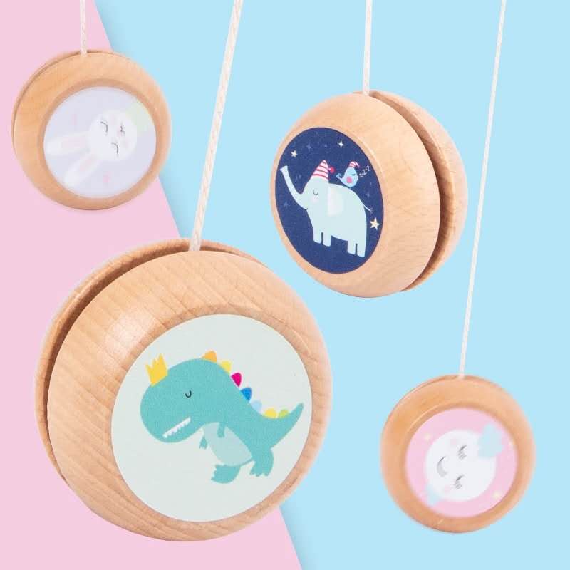 Cute Animal Prints Wooden Yoyo Toys
