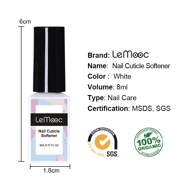 Lemooc 8 Ml Nail Cuticula Ontharder Nagellak Dode Huid Remover Nail Care Smoothing Prikkeldraad Nagellak Nail Art Tool