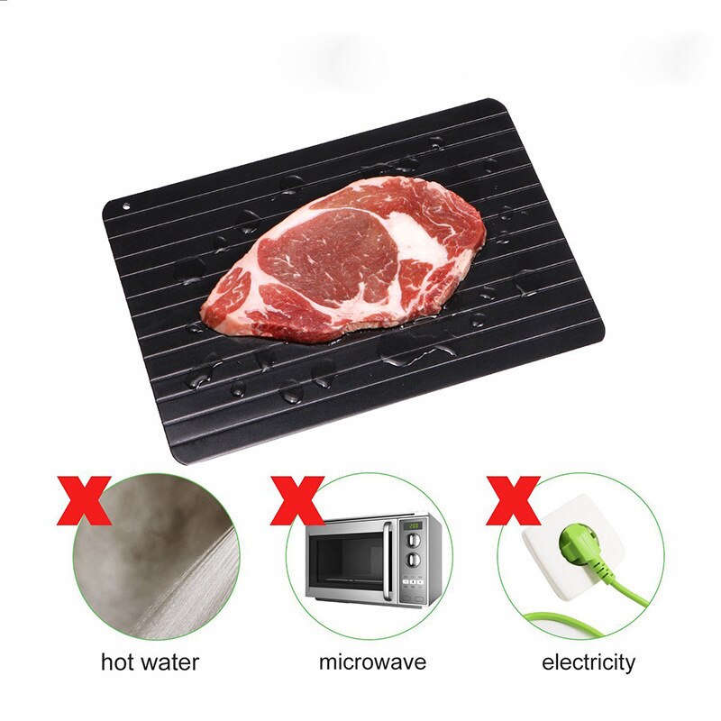 Premium Large High Density Aviation Aluminium Meat Fast Defrosting Tray For Kitchen Frozen Foods