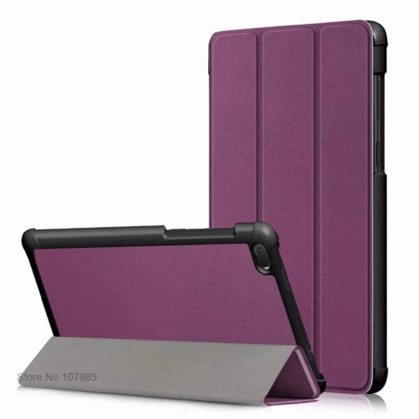 Ultra Slim PU Leather Stand Case For Lenovo Tab E7 7104 TB-7104F 7104F 7 inch Smart Cover Tablet Shockproof Flip Shell+Film+Pen: Purple