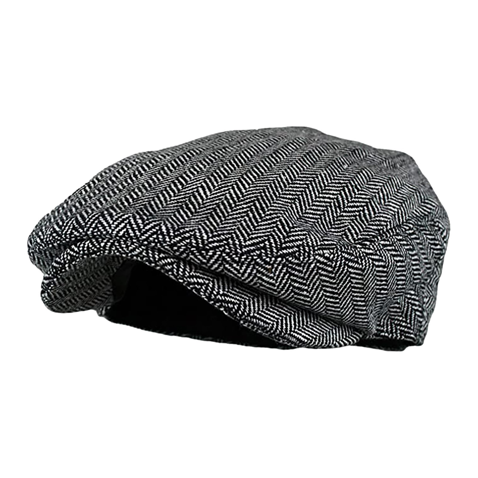 Autumn Winter Men Cap Hats Berets British Western Style Wool Advanced Flat Ivy Cap Classic Vintage Striped Beret Cap