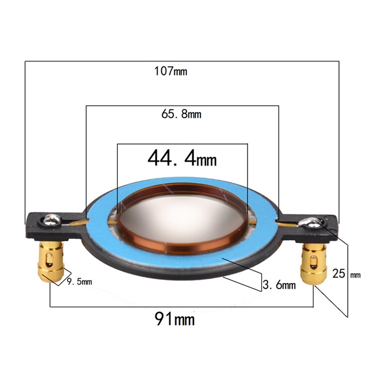 HIFIDIY LIVE 34.5 38 44.5 51.5 72 74 Core Tweeters Voice Coil Membrane Titanium Film Treble Speaker Repair accessories DIY Parts: 4 Pieces / 44.5