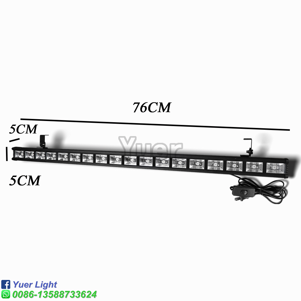 18x2w led tira longa preto luz uv preto 30w 38 barra brilho no escuro fontes de festa para o natal blacklight festa aniversário st