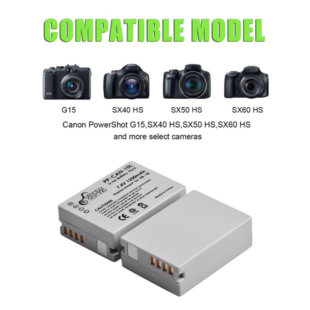 Nb -10l batteri og oplader til canon sx40 hs sx40hs sx50 hs sx50hs g1 x g1x g15 g16 sx60 hs g3x kamera batterier