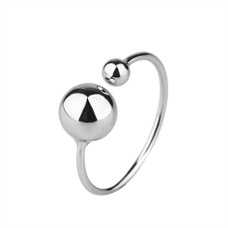 Neue Nette Lustige Silber Farbe Perlen Ball Finger Ring Für Frauen Mädchen