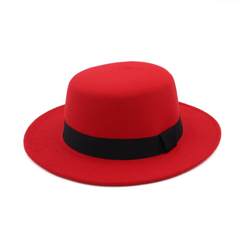 DINGDNSHOW-Sombrero Fedora a la , Sombrero de lana para Hombre, Gorra de invierno, sombreros de fieltro para mujer, Sombrero plano para Hombre