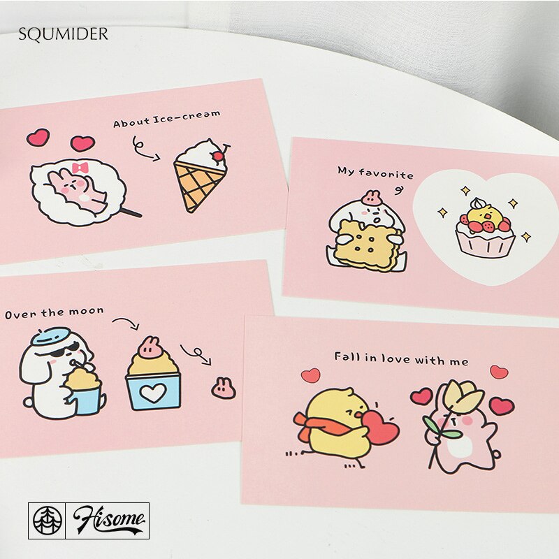 30pcs postcards cute greeting card message labe blessing card writing postcards for girls