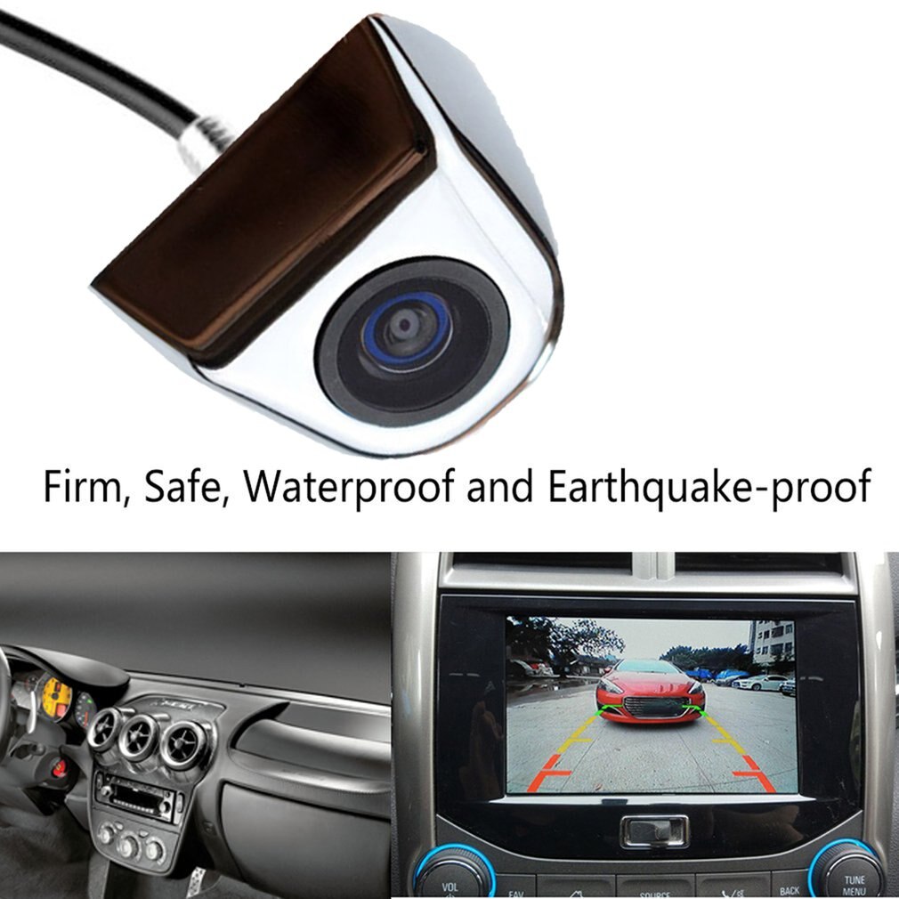 Rear View Camera Reversing Camera 170 Degree Angle Of View Parking Night Vision Camera Metal Waterproof Chrome plating: Default Title