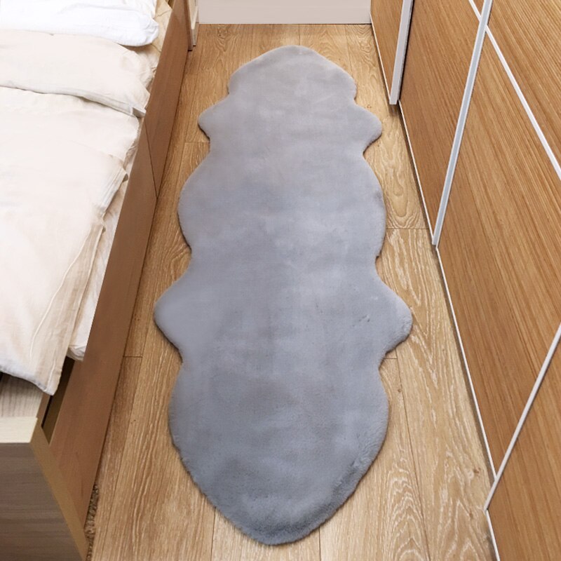 ROWNFUR-tapis de sol à poils artificiels, moelleux, lavable, en fausse fourrure, à la , pour salon et chambre à coucher,