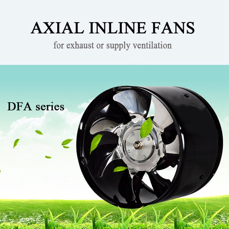 6 Inch High-Speed Exhaust Fan In-Line Duct Kitchen Extractor Metal Toilet Fan Industrial Fan 220V