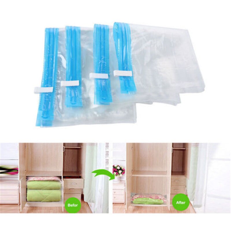 Space Saver Saving Seal Vacuum Clothing Storage Compressed Bag Organizer Bags for Clothes 4 sizes