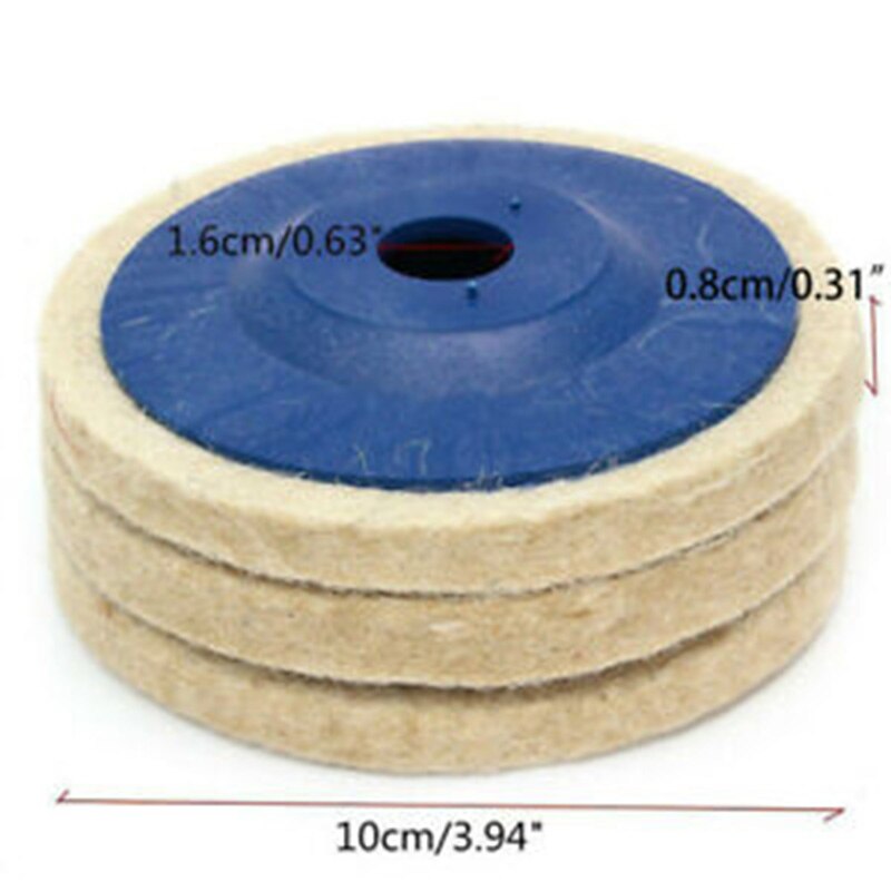 100mm 4 Wool Felt Buffing Wheel Polishing Disc Pad Fit For Angle Grinder Tools Wool Polishing Wheel Buffing Pads
