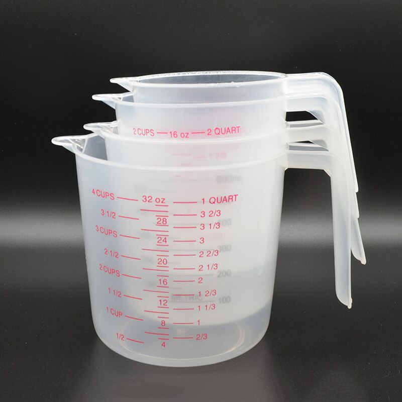Plastic Measuring Cup Transparent With Graduated Cup Eco-Friendly Graduated Pour Spout Kitchen Metering Cup Lab Liquid Measure