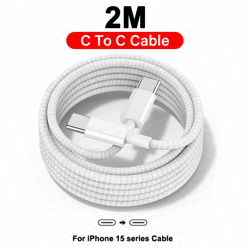 Apple Original Magsafe draadloze oplader voor iPhone 15 14 13 12 11 Pro Max SE Mini X XS XR 8 Plus snel opladen Type C Lightning-kabel: Blue