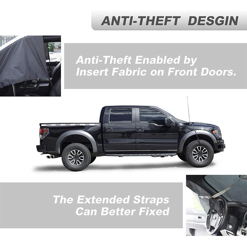 96 Inch X 57 Inch Car Windshield Snow Cover with Mirror Snow Covers for Protect Windshield and Mirror From Snow, Ice and Frost f