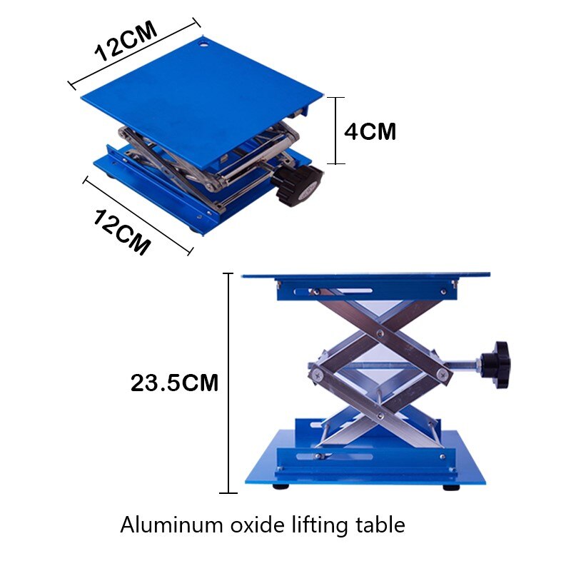 Alumina løftejakke platform rustfrit stål løftebord manuel aluminiumoxidationslaboratorieløfter til biologisk eksperiment: C