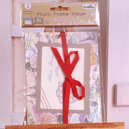 Papier tasche bild rahmen mit Band europäische klapp Mini kleine Jahrgang foto rahmen Album: 07