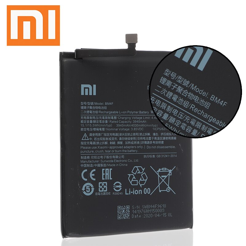 Originele Xiao Mi CC9e CC9 CC9 E Batterij BM4F 4030Mah Vervangend Telefoon Batterij