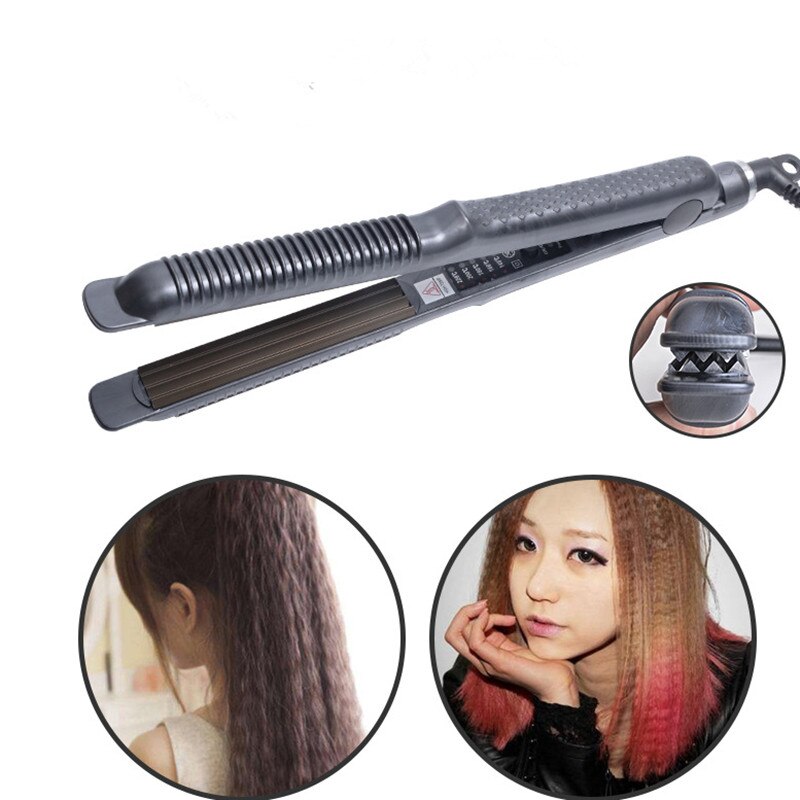 Fer à lisser électrique fer plat cheveux moelleux volumisant fers à cheveux sertissage texturisant fer cheveux Micro sertisseur