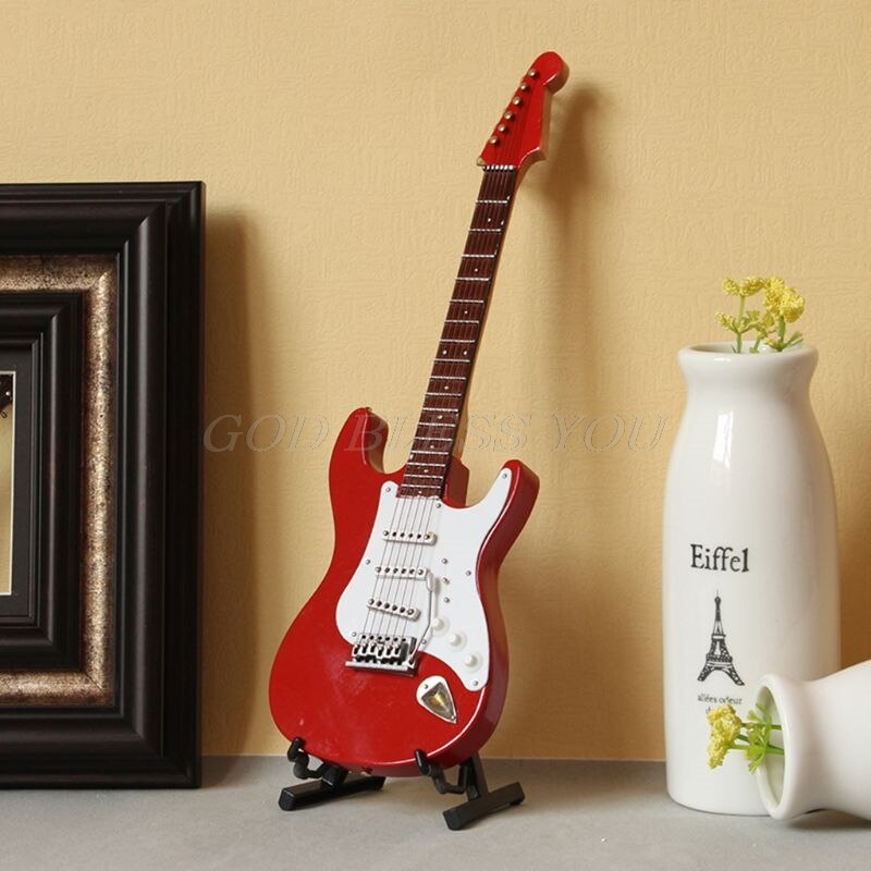 14Cm Mini Elektrische Gitaar Model Miniatuur Guitarra Replica Met Case Stand