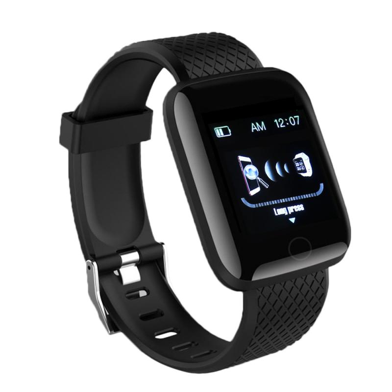 Smart Bracelet Monitor Fitness Tracker Multifunction Pedometer Blood Pressure Heart Rate Men And Women In: Black