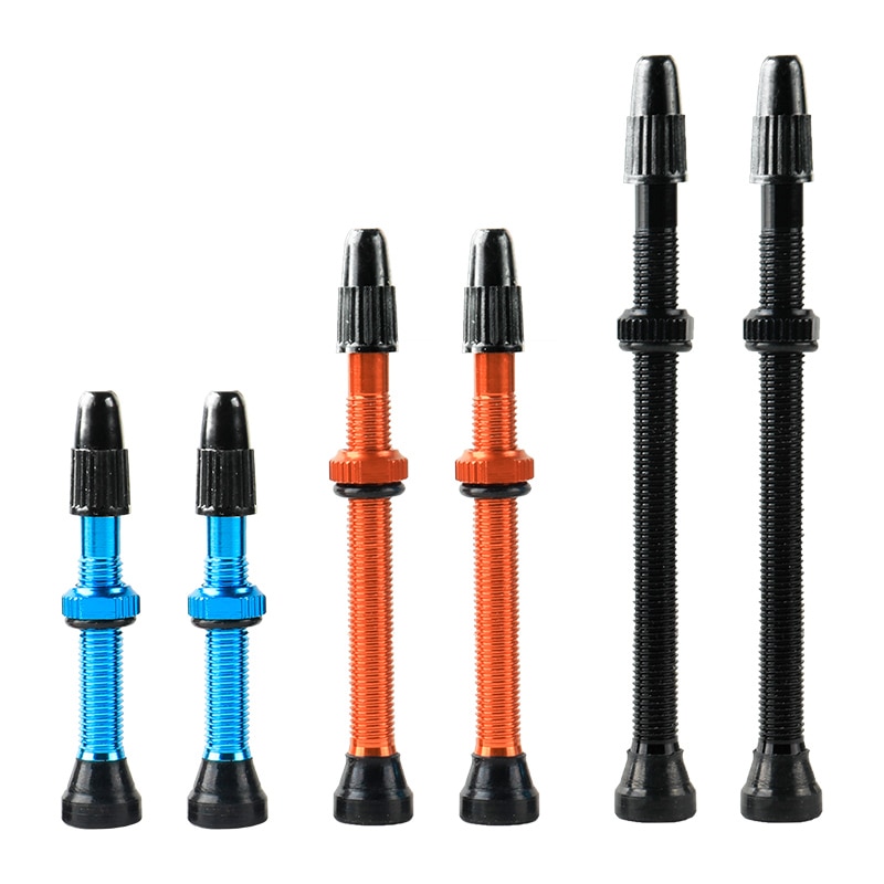 Bicycle 1Pair 40/60/80mm Valve for Road Bicycle Tubeless Tires Brass Alloy Tubeless Sealant Compatible