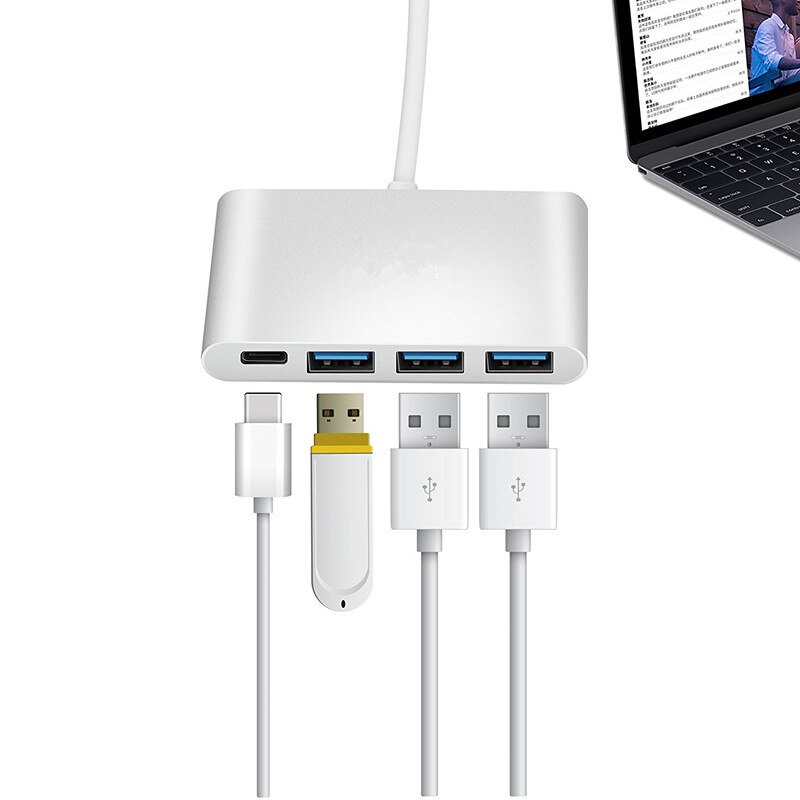 Concentrador de red USB tipo C 3,1 a USB 3,0, convertidor divisor para PC, tableta, Macbook, 7810 Windows, Mac OS, Linux, Hab, adaptador, Accesorios para ordenador portátil