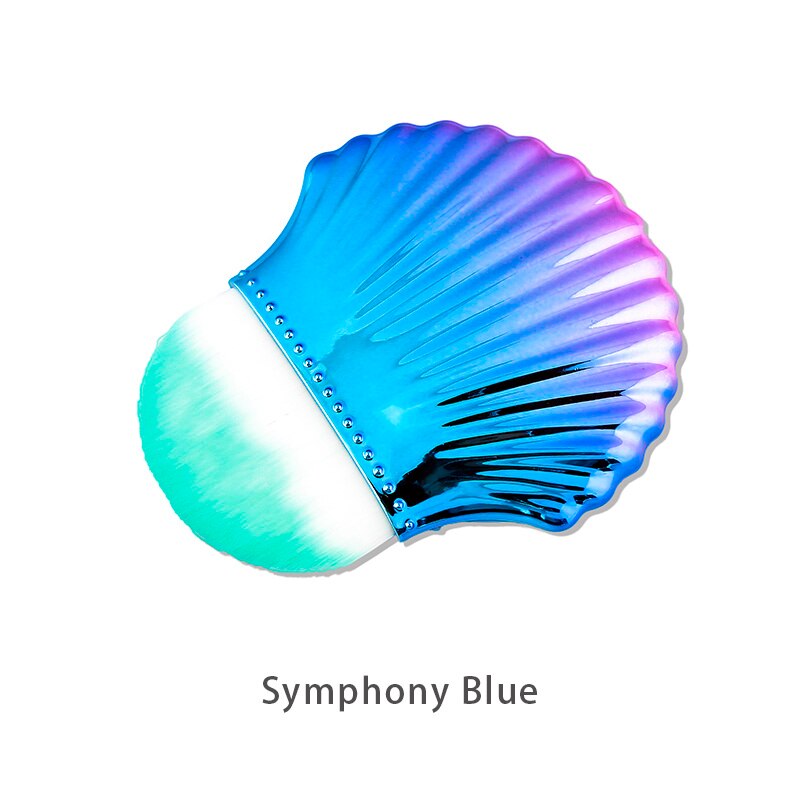 Shell Shape Nail Brush Clean Dust Powder Portable Make Up Brush Foundation Concealer Face Blush 3 Colors Beauty Makeup Tools