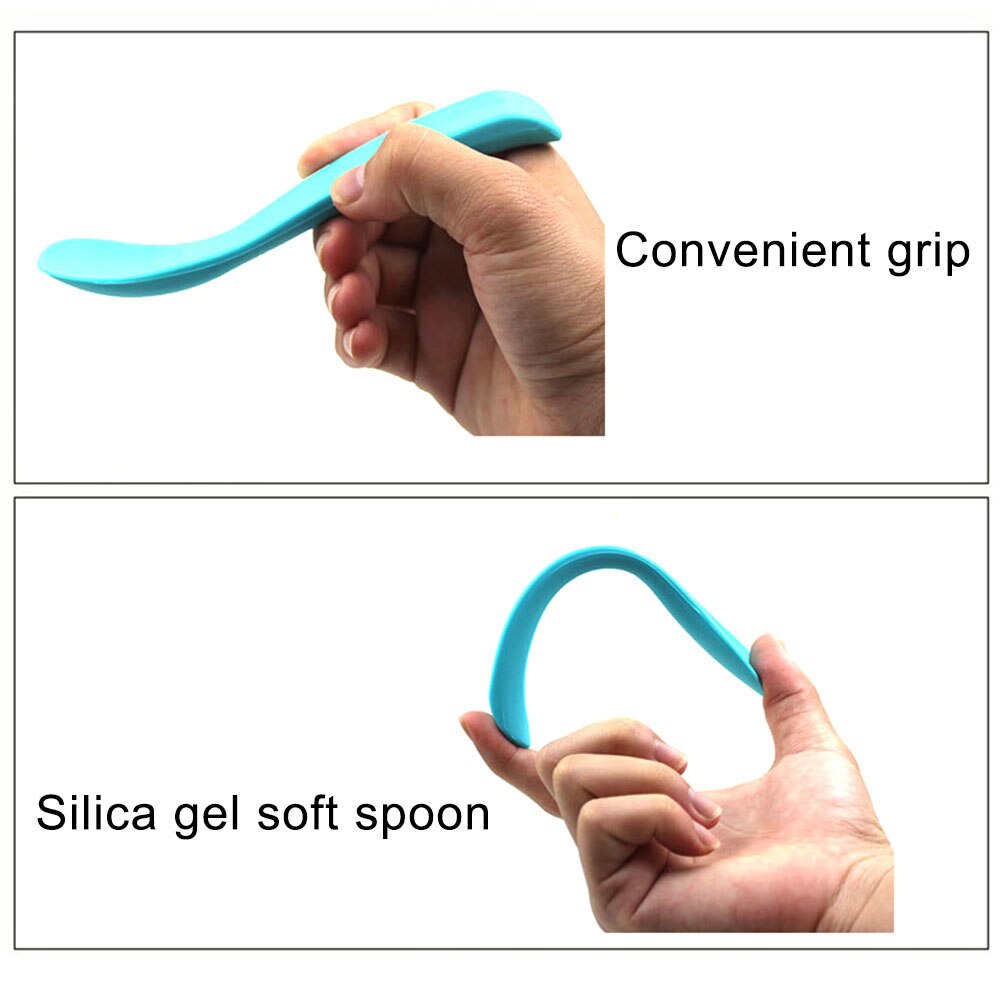 Solid Advanced Silicone Baby Feeding Spoon Infant Temperature Sensing Weaning Soft Head Solid Spoons for 4-24 Months Baby