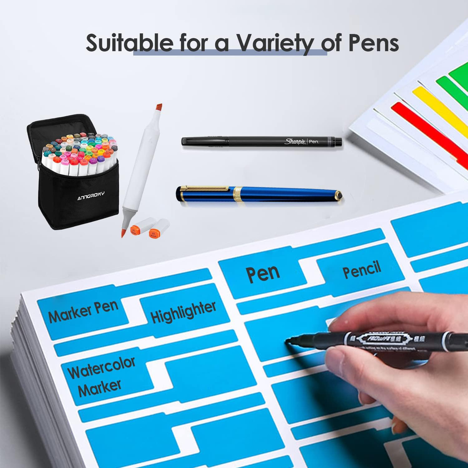 240 Stück Kabeletiketten, Anhänger für die Kabelmanagement, bunte, wasserfeste Kabeletiketten für Kabeletiketten, selbstklebend, reißfest