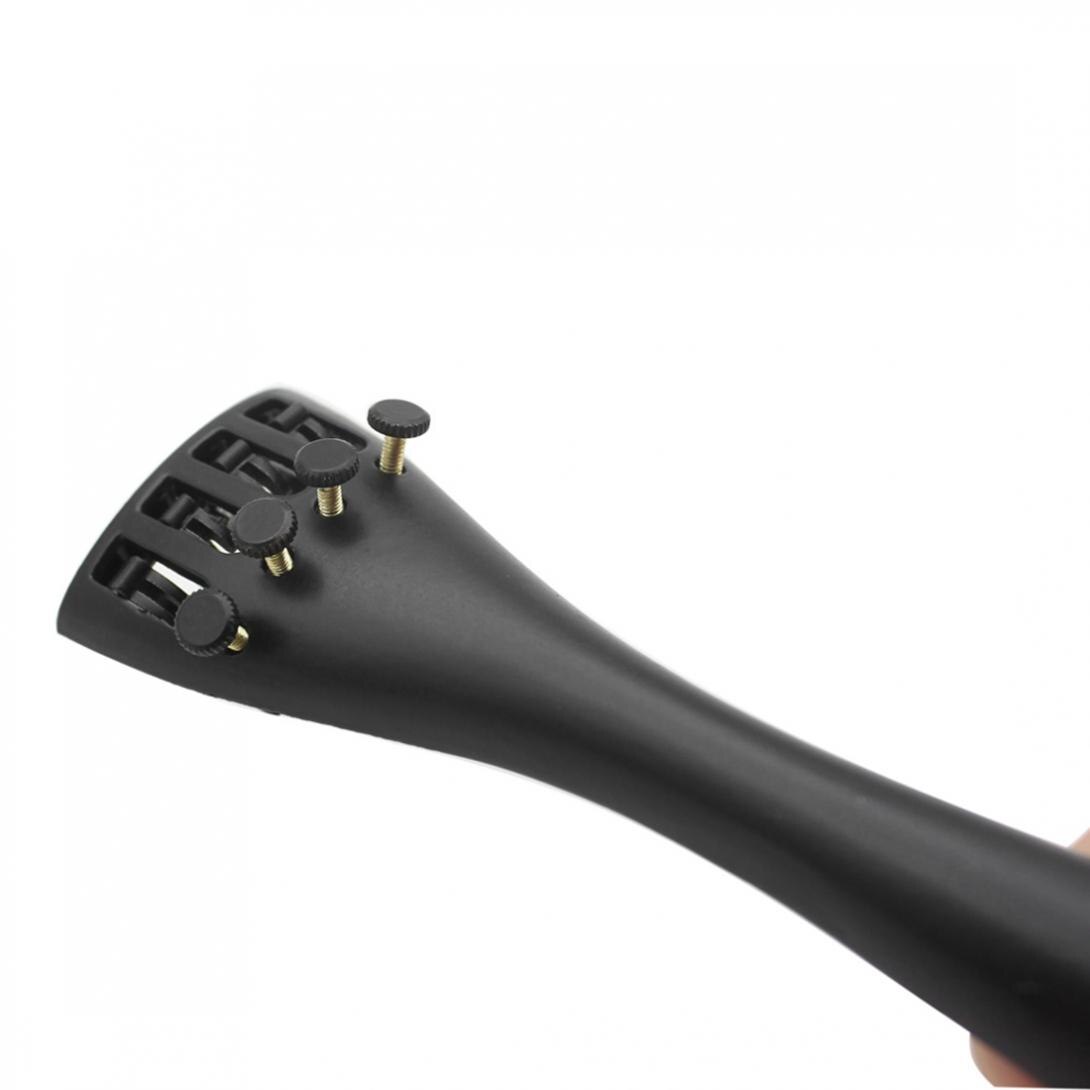 3/4 4/4 Violin Parts Kit with Aluminum Alloy Tailpiece 4 Fine Tuners and Tail Rope