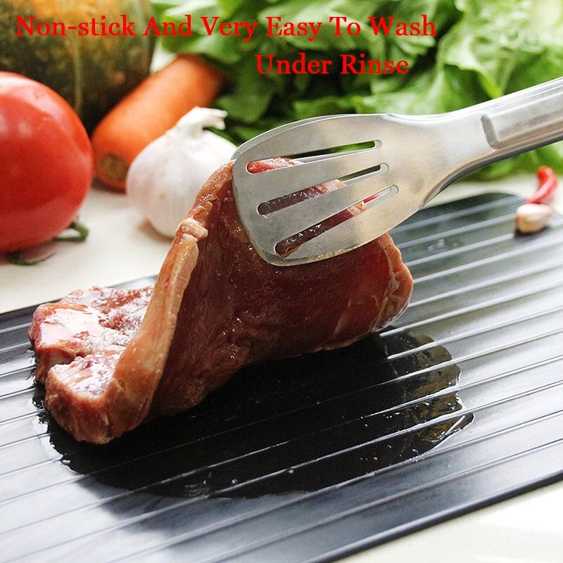 TEENRA 1Pcs Defrost Thaw Tray Food Meat Defrosting Tray In Minutes Quick Defrosting Tray No Electricity Chemicals Frozen Food