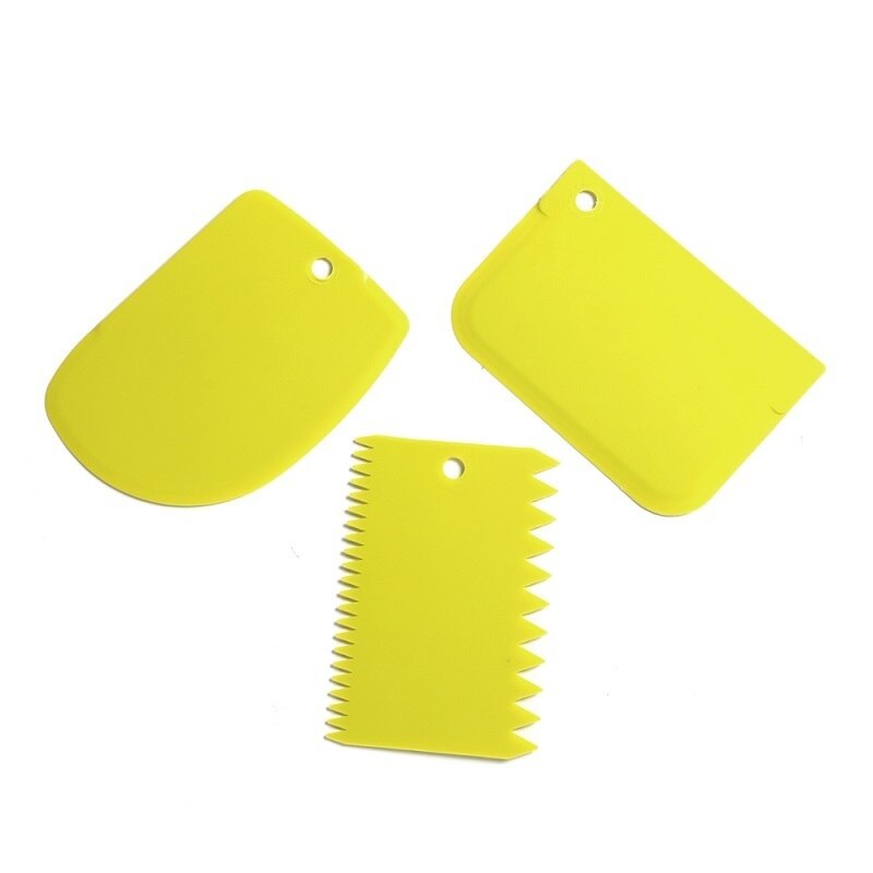 3 stuks/partij roomschraper onregelmatige tanden rand diy schraper taartdecoratie fondant gebak uitstekers bakspatels gereedschap: Groente