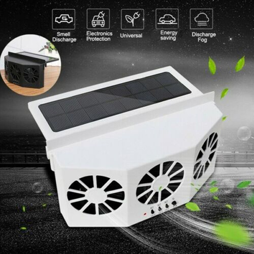 Solar Powered Car Cooling Fan Front/Rear Window Radiator Exhaust Fan Auto Air Vent Conditioning Cooler Cooling System for Cars