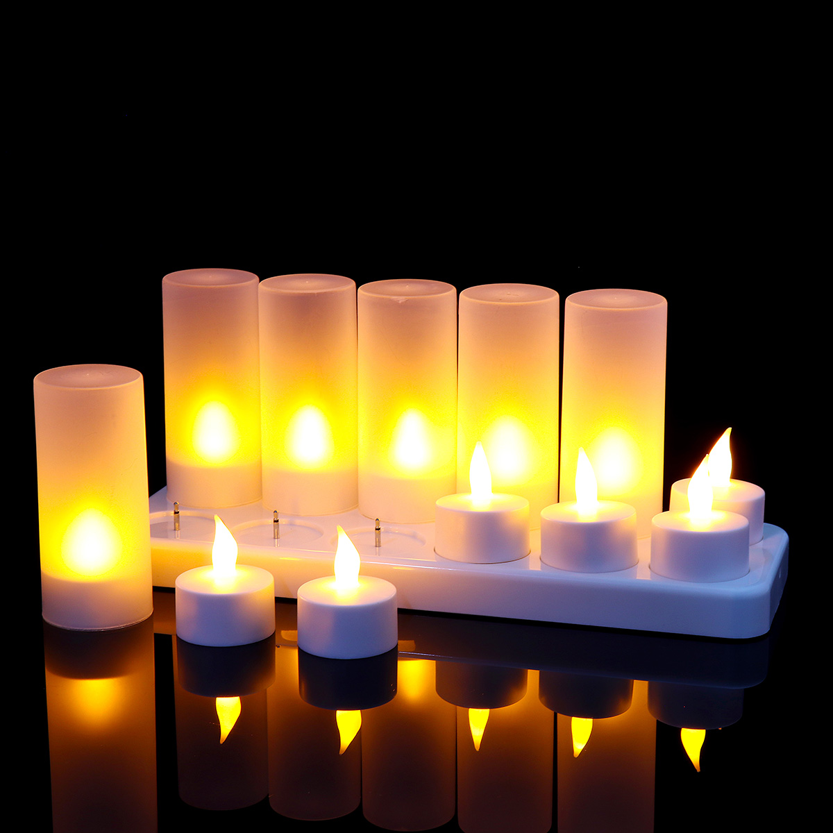 12PCS LED Rechargeable Candle Lamps Flameless Warm... – Vicedeal