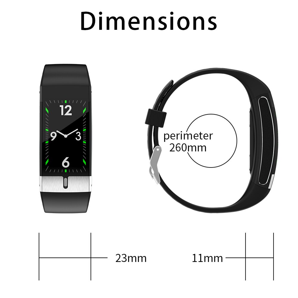 Body Temperature Monitor Smart Band ECG PPG Wristband Heart Rate Smart Watch Blood Pressure Measurement Sport Fitness Bracelet