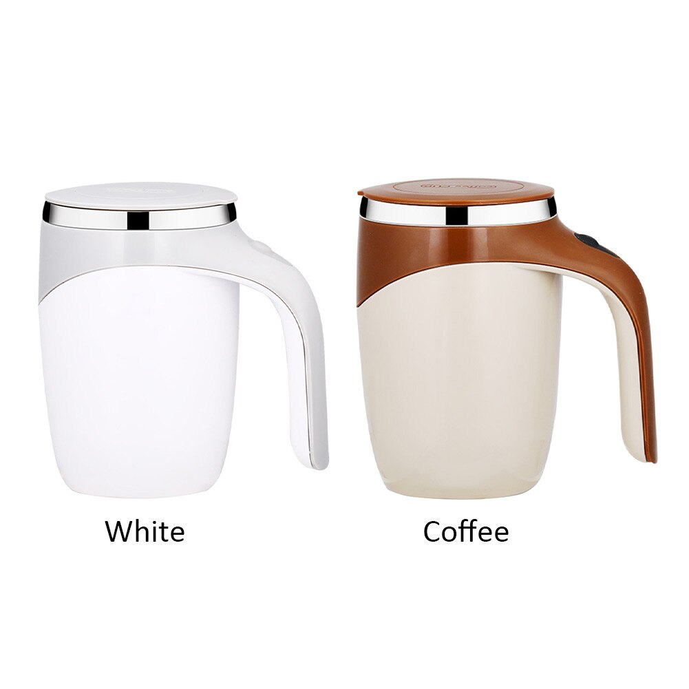 Drinkware magnetiskt kontor mocka batteridrivet kaffe kakao rostfritt stål dryck mixer kopp självrörande mugg smart