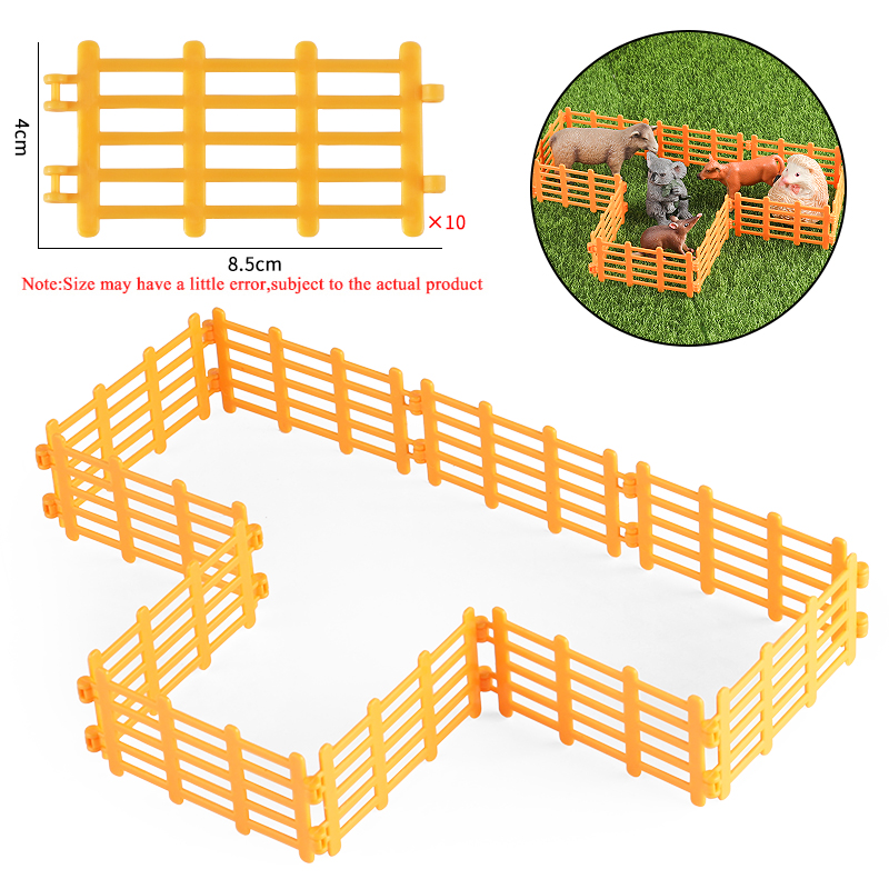 Oenux Simulatie Boerderij Hek Scène Speelgoed Bomen Huis Boer Eenhoorn Dieren Model Miniatuur Ambachtelijke Woondecoratie Schattige Kindercadeau: Goud