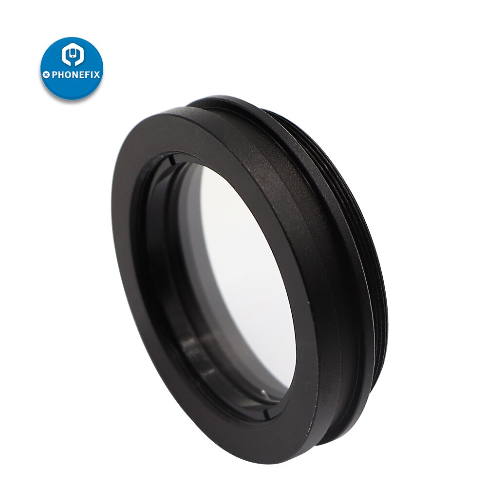 Lentille de protection anti-poussière pour microscope stéréo, couvercle en verre, prévention de l'huile de contrôle de la fumée, D343