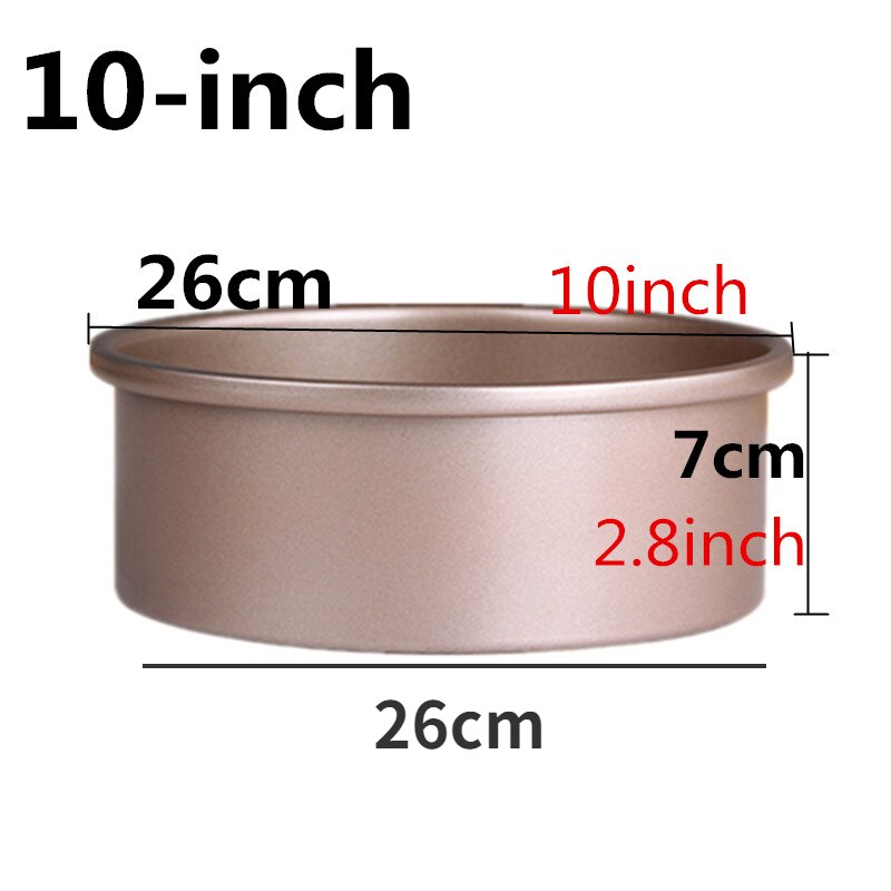 Round Cheese cake Pan 6-Inch &amp; 8-Inch &amp; 10-Inch cylinder-shaped with Removable Bottom Non-Stick Bakeware Cake mold Cake mould: 10-inch
