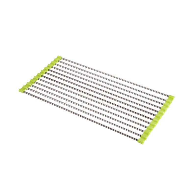 Afdruiprek van roestvrij staal, afdruiprek voor in de keuken, opvouwbaar rek voor het schoonmaken van fruit en groenten, vaatwerkrekken voor in de keuken