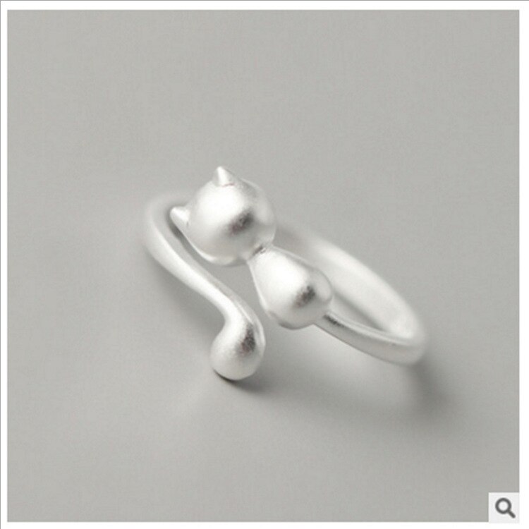 Trendy Zilveren Kleur Kat Ringen Voor Vrouwen Bridal Wedding Engagement Sieraden Grote Opening Antieke Ringen