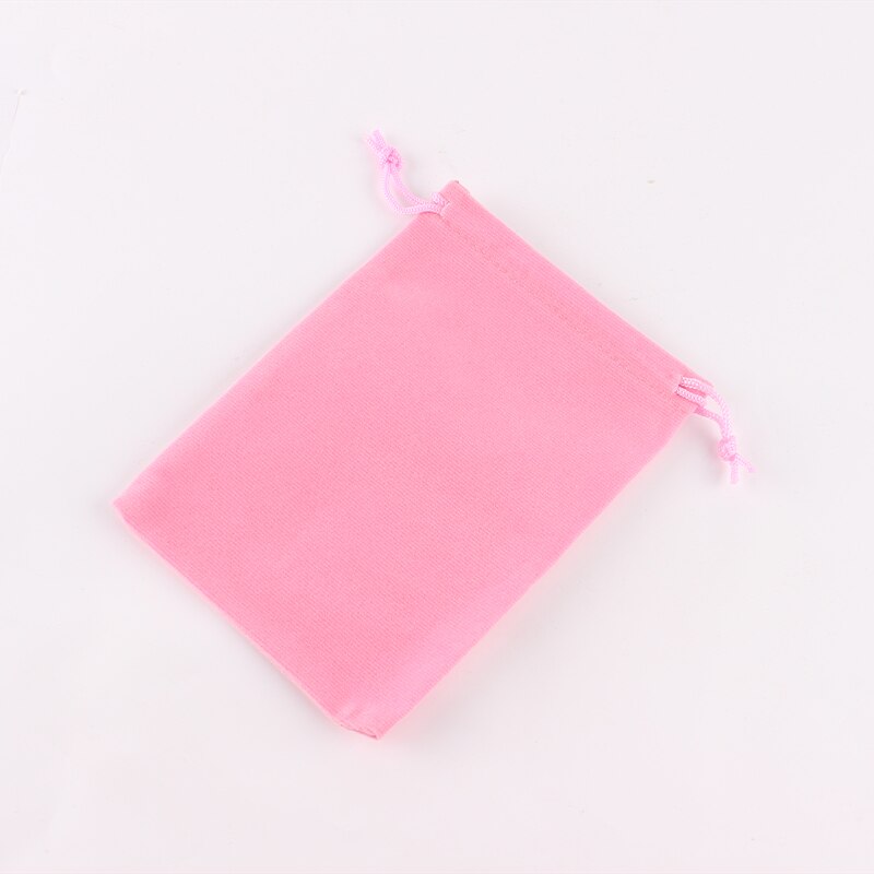 10pcs/lot 10*14cm Mini Velvet Drawstring Bag Jewel Accessories Storage Bags Packing Pouch: Pink