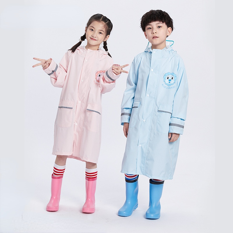 Poncho de pluie pour enfants, imperméable, coupe-vent épais, avec sac d&#39;école, pour garçons et filles