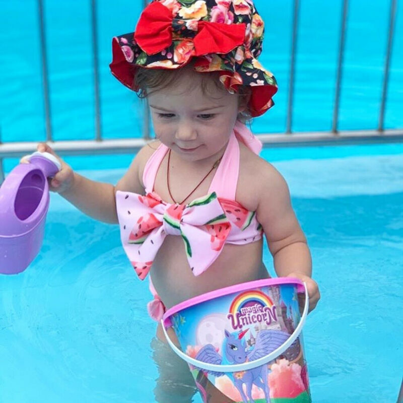 1-6y børn piger vandmelon badetøj badedragt bikini badedragt svømme strandtøj