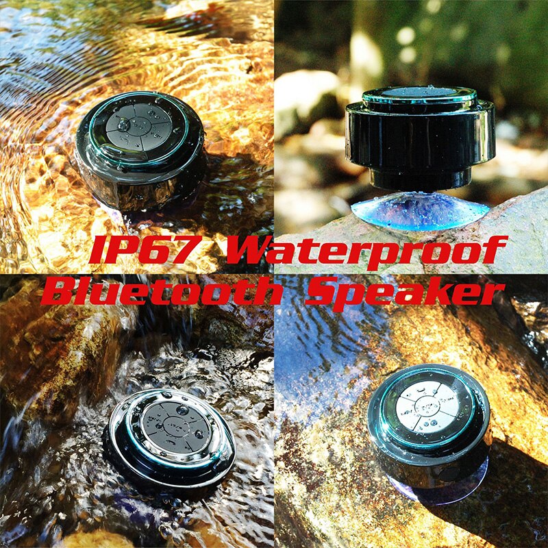 Altavoz estéreo inalámbrico, resistente al agua, compatible con Bluetooth, para iPhone 13, 12, Xiaomi, portátil, para ducha, Radio FM