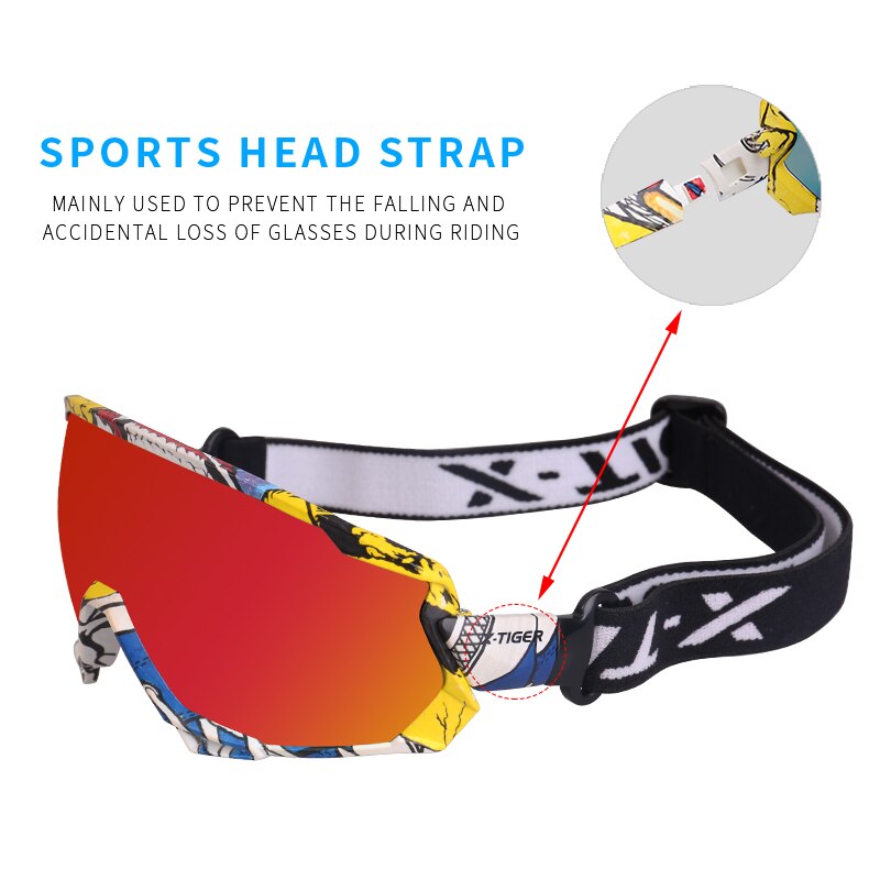 X-TIGER gafas de ciclismo de viento para hombre mujer gafas polarizadas de bicicleta de carretera gafas de montaña gafas para bicicleta de montaña gafas de ciclismo