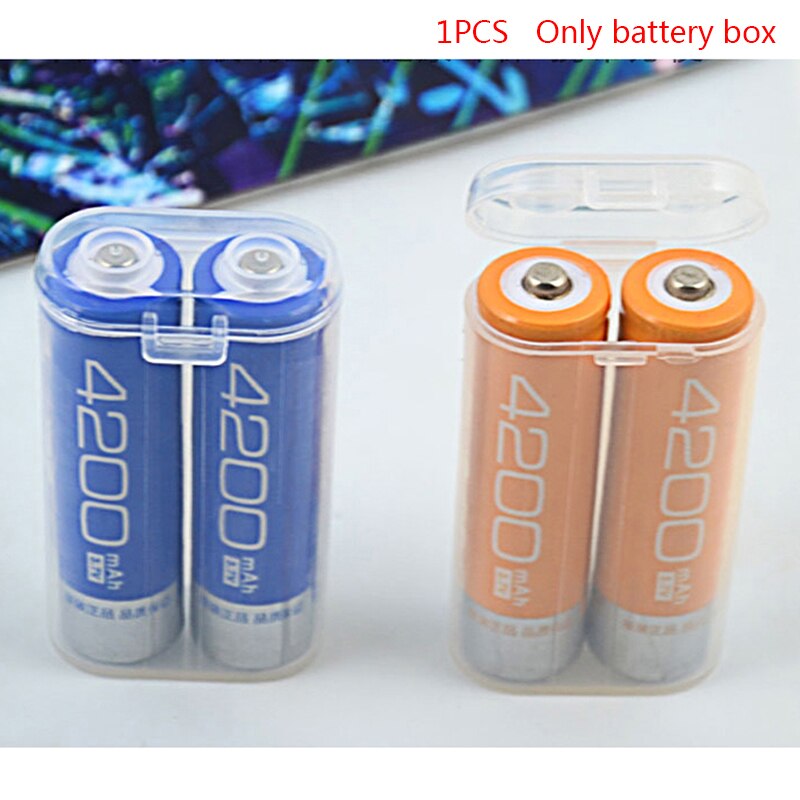 18650 Batterij Draagbare Waterdichte Clear Houder Opbergdoos Doorzichtige Plastic Veiligheid Case Voor 2 Secties 18650