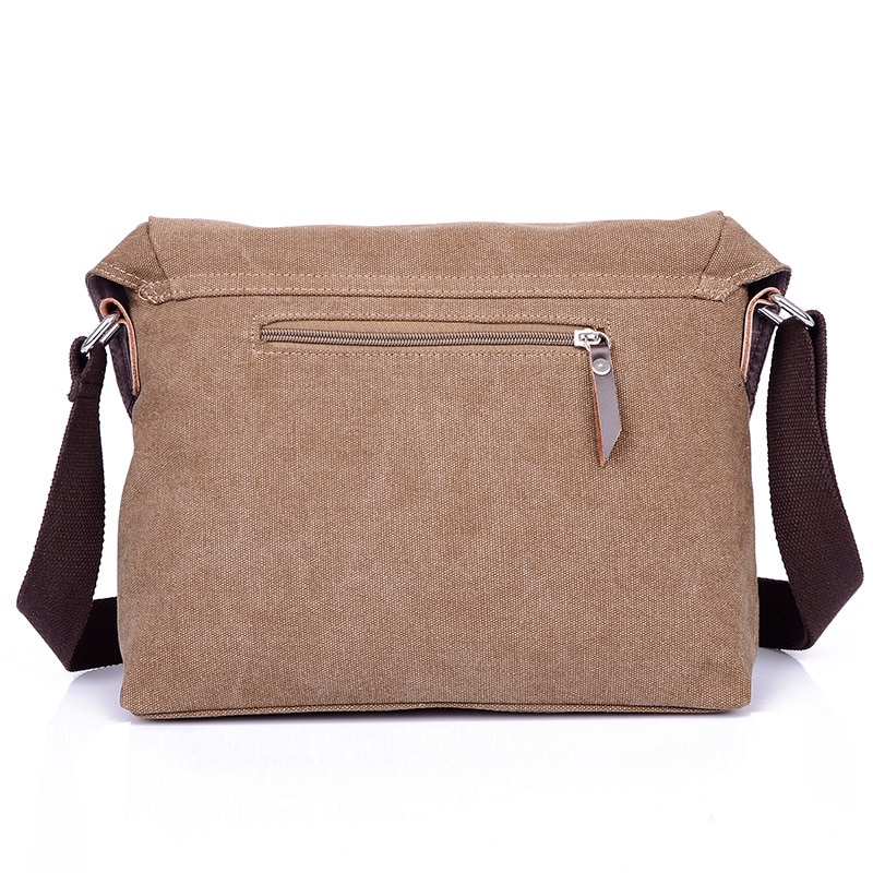 Canvas Men Messenger Bags Men Travel Bag Classical Male Shoulder Crossbody Bag Black 31*10*23 CM